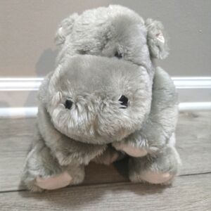 Ganz Stuffed Plush Toy Gray Hippo 15" Bean Bag Tush Rare HTF H5627 Soft Cuddly